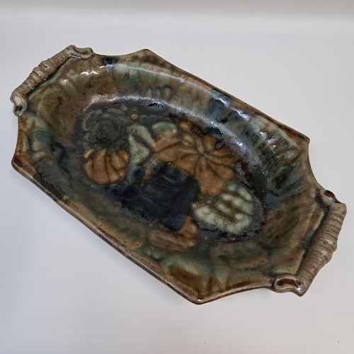 #251240 Platter, Green Cut-Away Rim $24 at Hunter Wolff Gallery